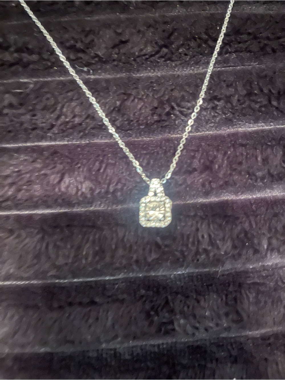 Dainty Silver Clear Crystal Halo Pendant Necklace - Women's Jewelry